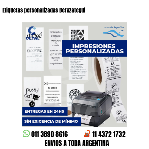 Etiquetas personalizadas Berazategui