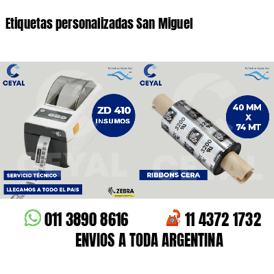 Etiquetas personalizadas San Miguel