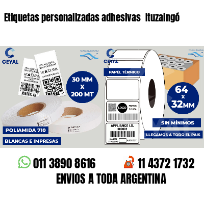 Etiquetas personalizadas adhesivas Ituzaingó