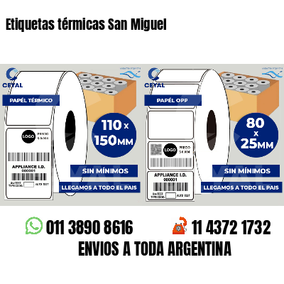Etiquetas térmicas San Miguel