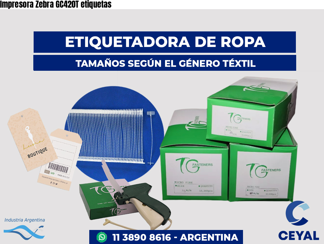Impresora Zebra GC420T etiquetas