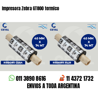 Impresora Zebra GT800 termico
