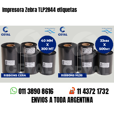 Impresora Zebra TLP2844 etiquetas