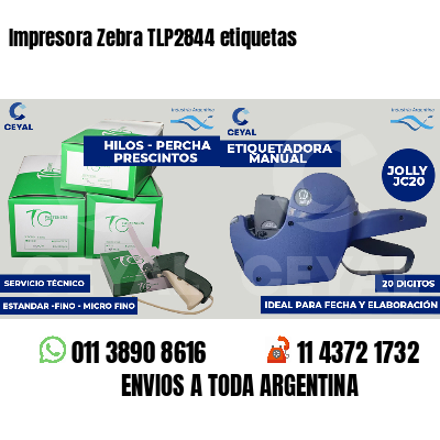 Impresora Zebra TLP2844 etiquetas