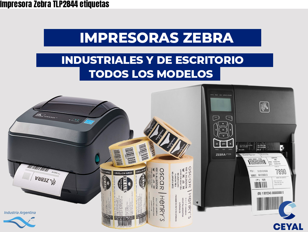 Impresora Zebra TLP2844 etiquetas