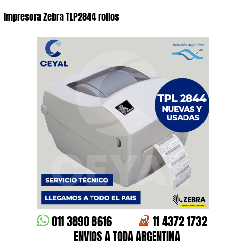 Impresora Zebra TLP2844 rollos