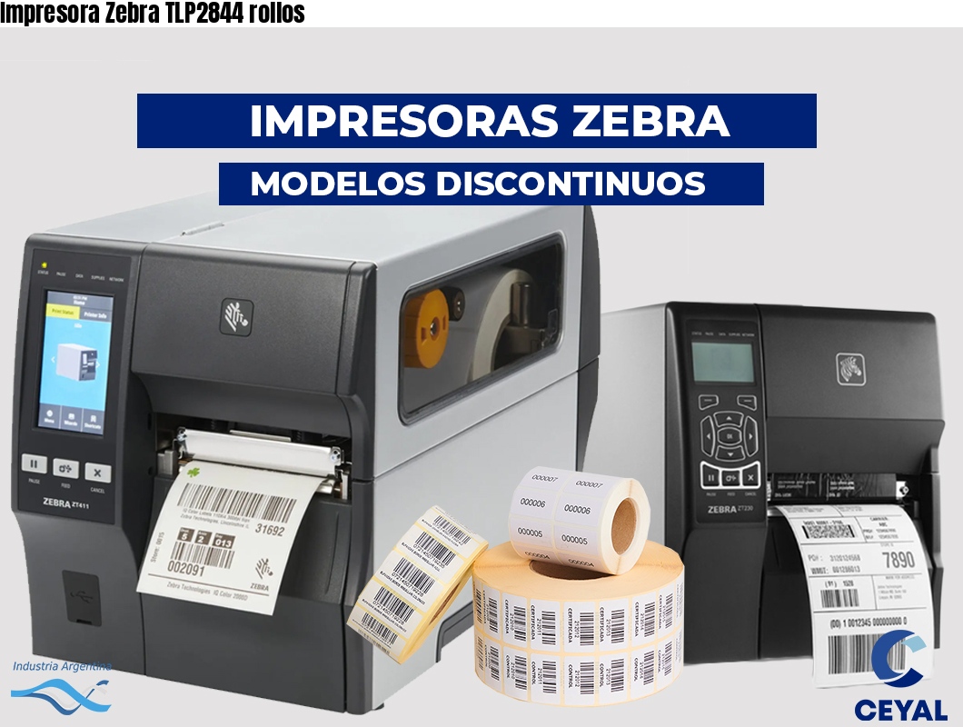 Impresora Zebra TLP2844 rollos