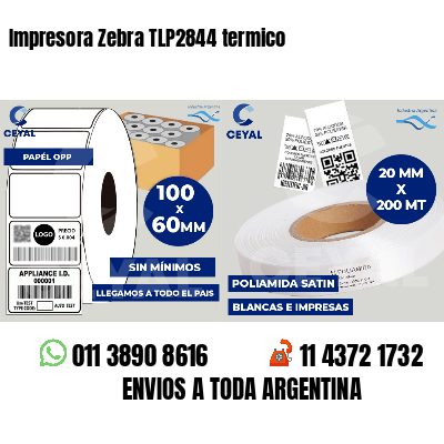 Impresora Zebra TLP2844 termico