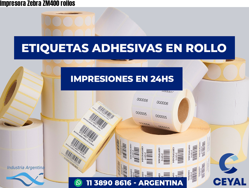 Impresora Zebra ZM400 rollos