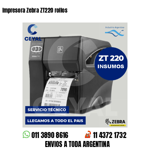 Impresora Zebra ZT220 rollos
