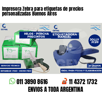 Impresora Zebra para etiquetas de precios personalizadas Buenos Aires