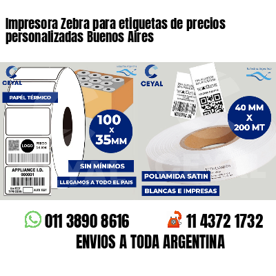 Impresora Zebra para etiquetas de precios personalizadas Buenos Aires