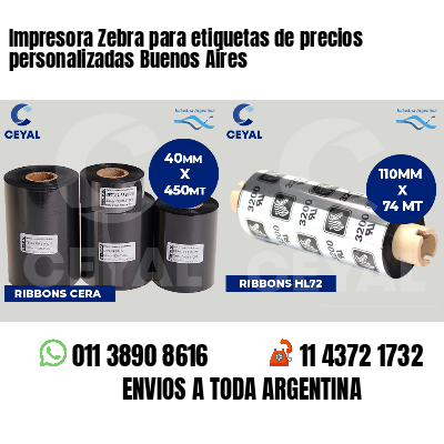 Impresora Zebra para etiquetas de precios personalizadas Buenos Aires