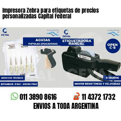Impresora Zebra para etiquetas de precios personalizadas Capital Federal