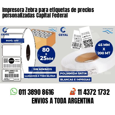 Impresora Zebra para etiquetas de precios personalizadas Capital Federal