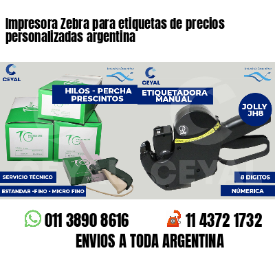 Impresora Zebra para etiquetas de precios personalizadas argentina