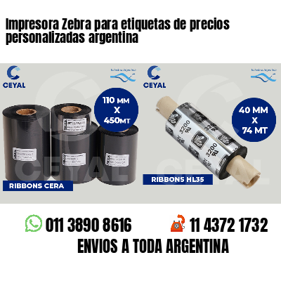 Impresora Zebra para etiquetas de precios personalizadas argentina