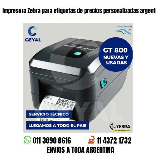 Impresora Zebra para etiquetas de precios personalizadas argentina