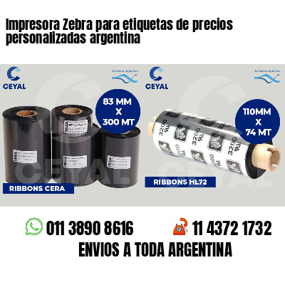 Impresora Zebra para etiquetas de precios personalizadas argentina