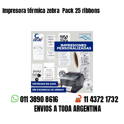 Impresora térmica zebra  Pack 25 ribbons