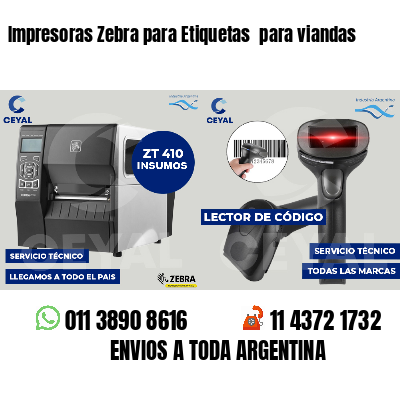Impresoras Zebra para Etiquetas  para viandas 