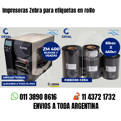 Impresoras Zebra para etiquetas en rollo