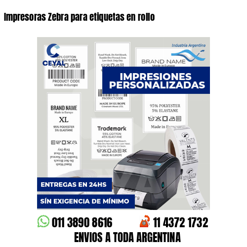 Impresoras Zebra para etiquetas en rollo