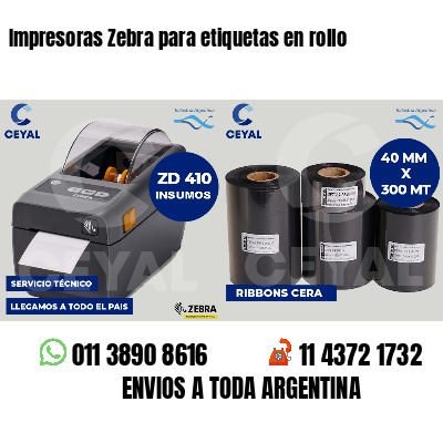 Impresoras Zebra para etiquetas en rollo