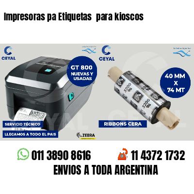 Impresoras pa Etiquetas  para kioscos