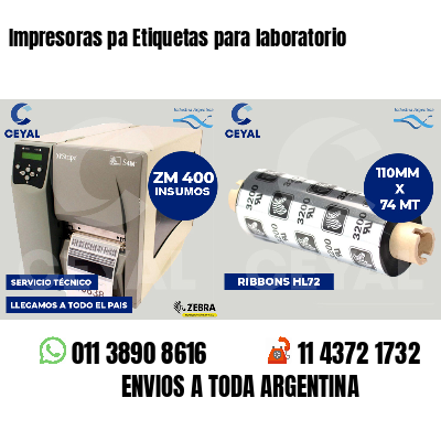 Impresoras pa Etiquetas para laboratorio