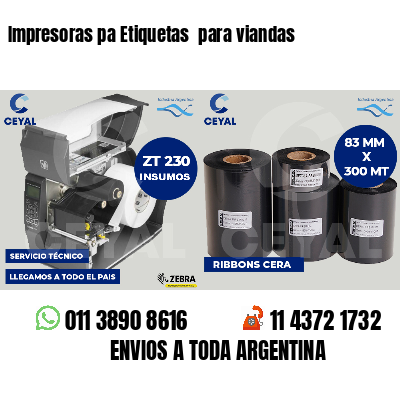 Impresoras pa Etiquetas  para viandas 