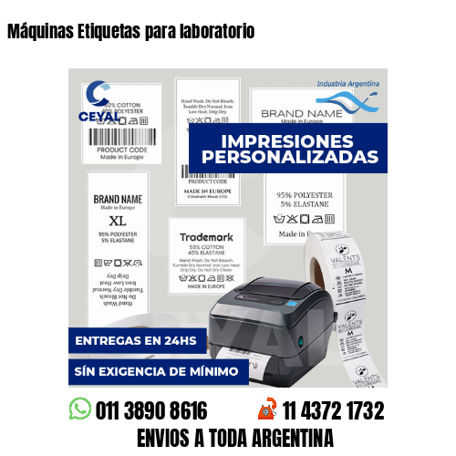 Máquinas Etiquetas para laboratorio