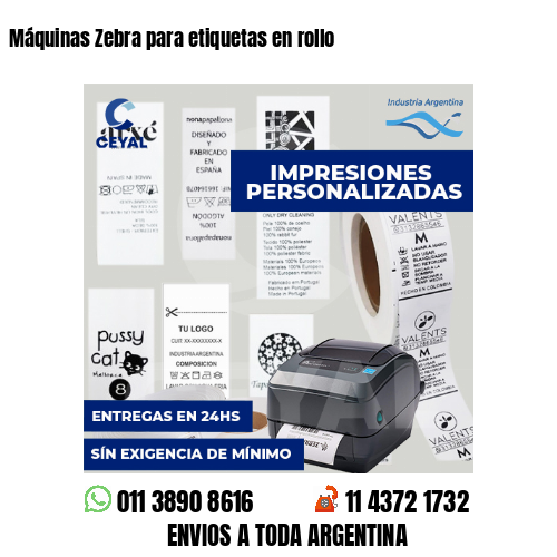 Máquinas Zebra para etiquetas en rollo