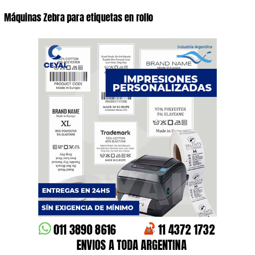 Máquinas Zebra para etiquetas en rollo