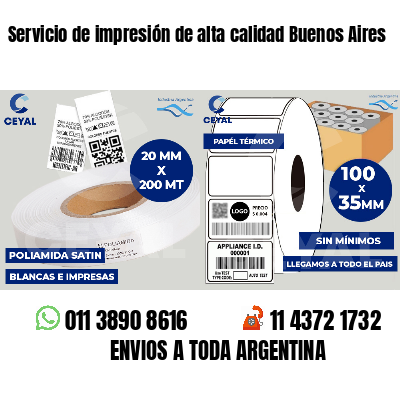 Servicio de impresión de alta calidad Buenos Aires
