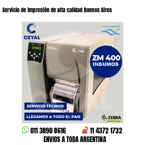 Servicio de impresión de alta calidad Buenos Aires