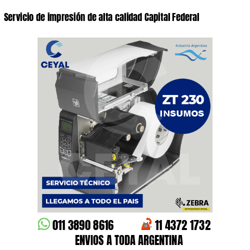 Servicio de impresión de alta calidad Capital Federal