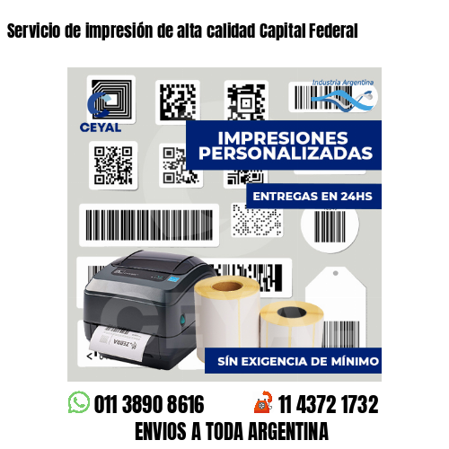 Servicio de impresión de alta calidad Capital Federal