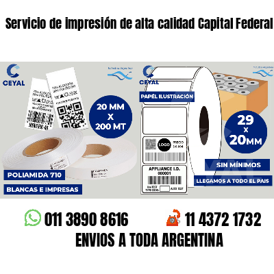 Servicio de impresión de alta calidad Capital Federal