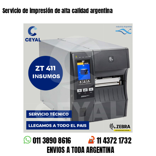 Servicio de impresión de alta calidad argentina