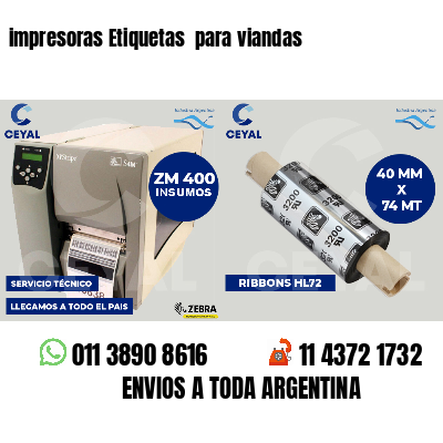 impresoras Etiquetas  para viandas 