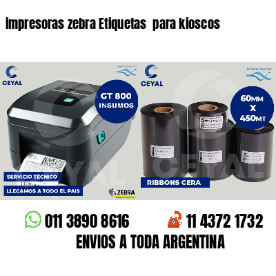 impresoras zebra Etiquetas  para kioscos