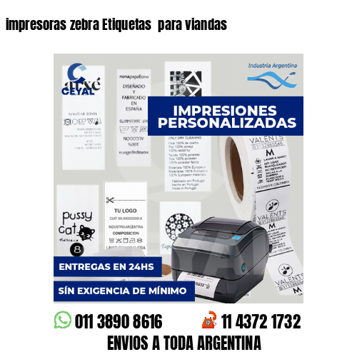 impresoras zebra Etiquetas  para viandas 