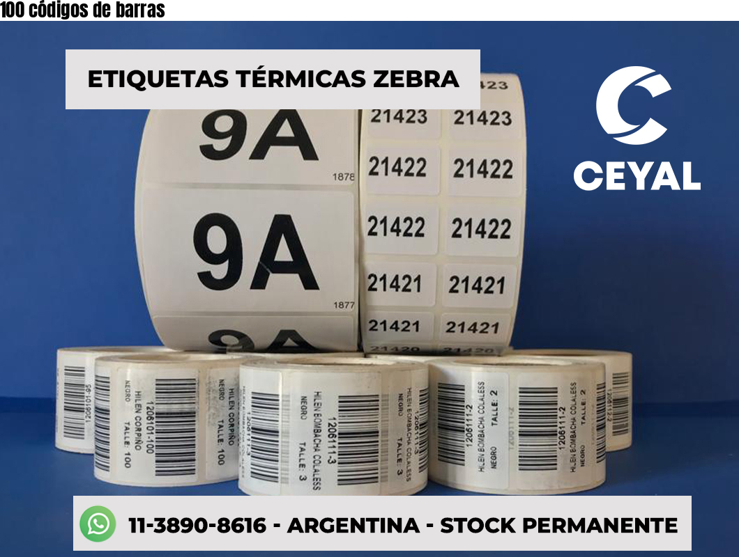 100 códigos de barras