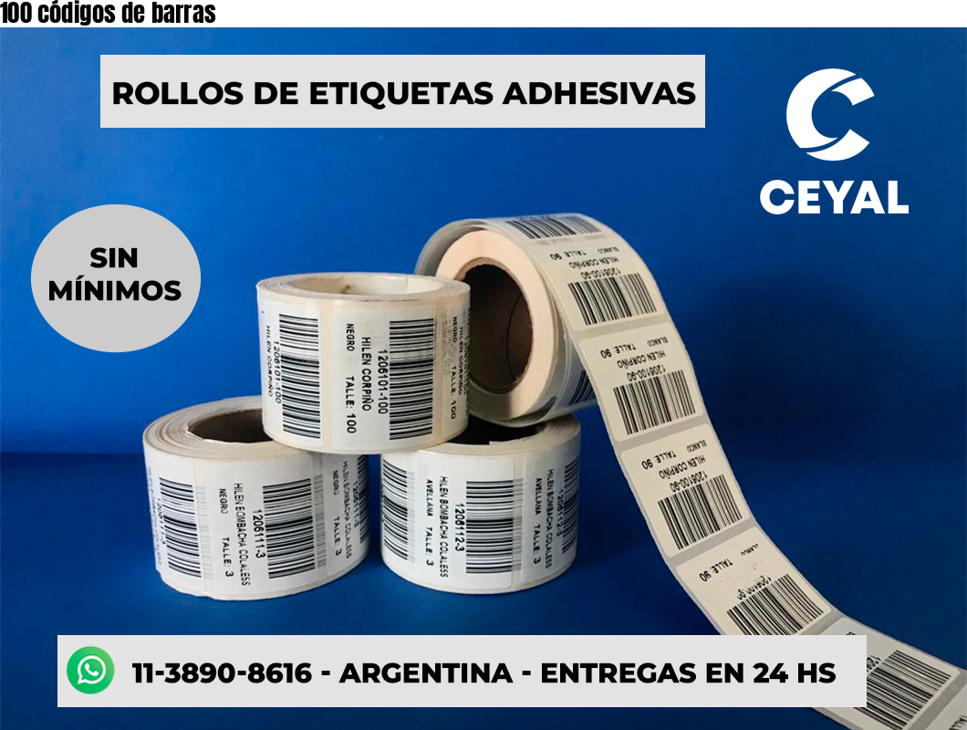 100 códigos de barras
