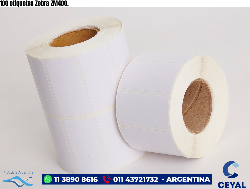 100 etiquetas Zebra ZM400.