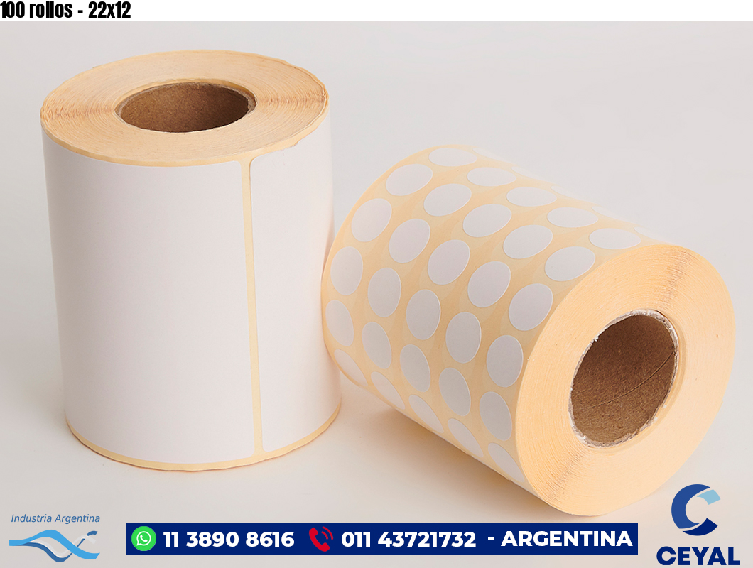 100 rollos - 22x12