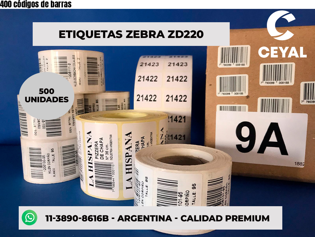 400 códigos de barras