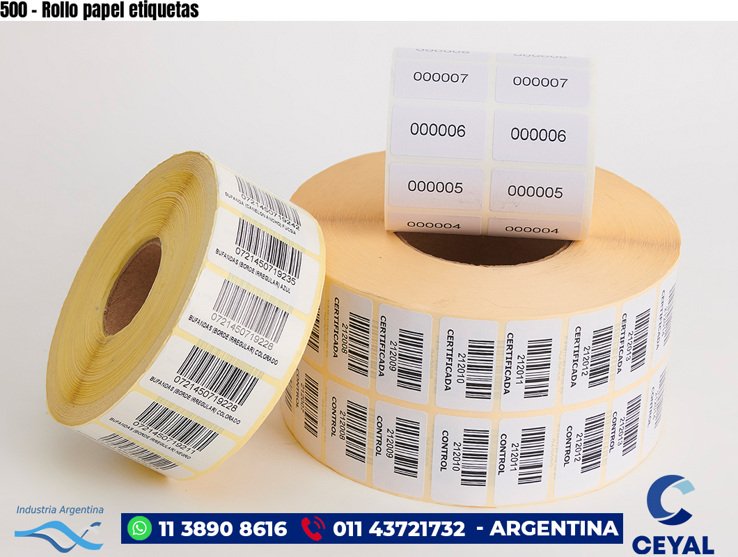 500 – Rollo papel etiquetas