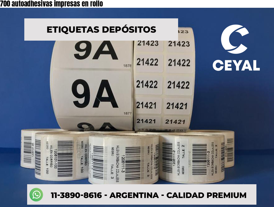 700 autoadhesivas impresas en rollo